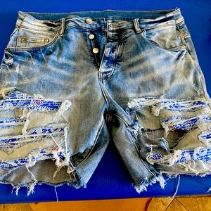 Amiri jeans mens shorts size 34  altered by my college son